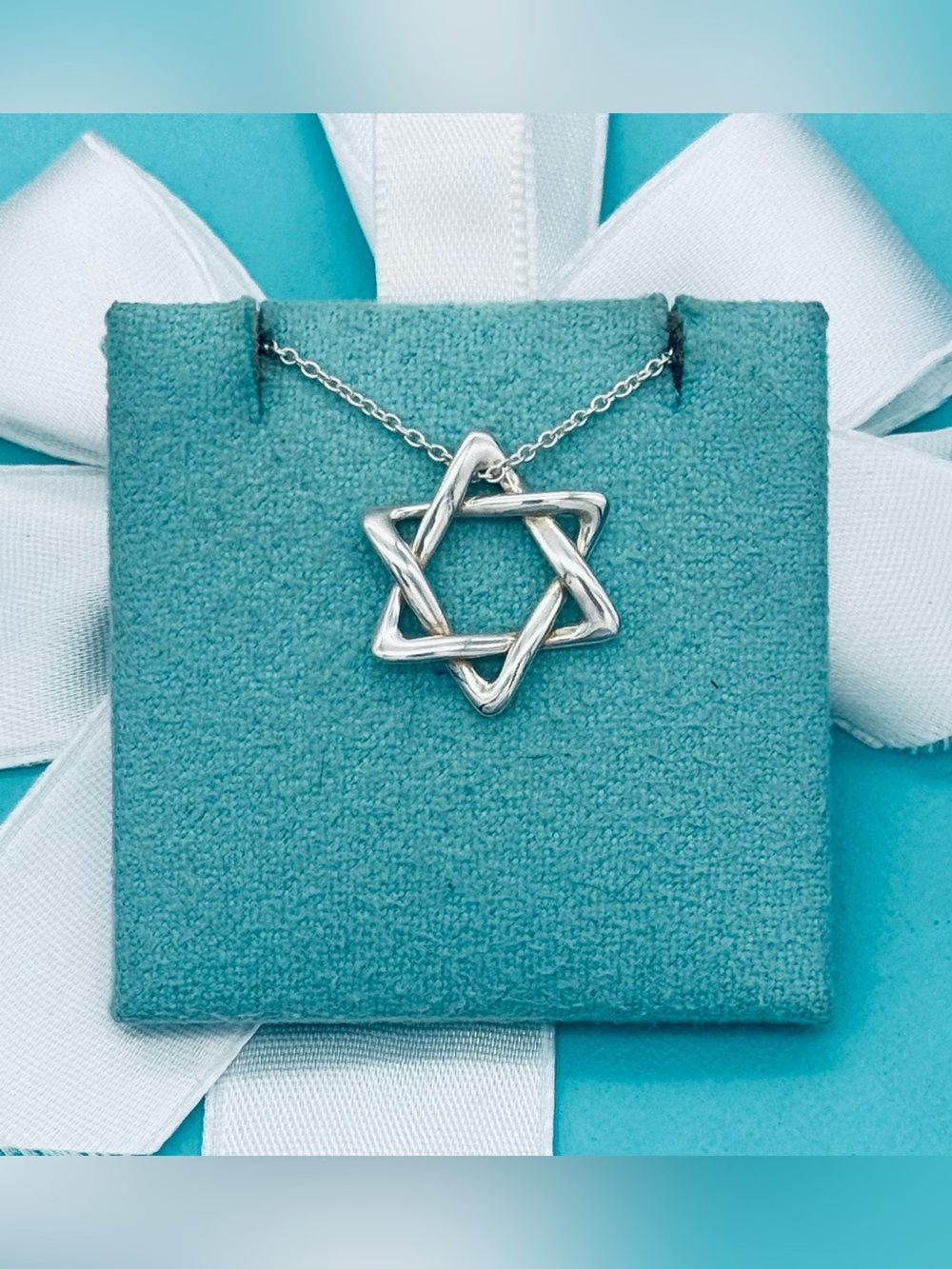 Tiffany & Co. Star of David Necklace – Sterling Silver 16”